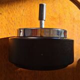 Cendrier noir et chromé vintage