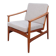 Vintage Thonet teak armchair, retro 1960s–70s style.
