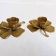 Bougeoirs fleur trefle en  laiton