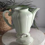 Green ceramic teapot