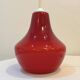 Red Opaline Glass Pendant Light 1970 Space Age Ceiling Lamp Free Form Orange
