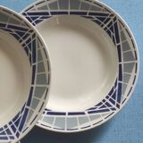 Series of 4 earthenware soup plates