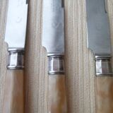 7 Couteaux à fromage monogrammés CR