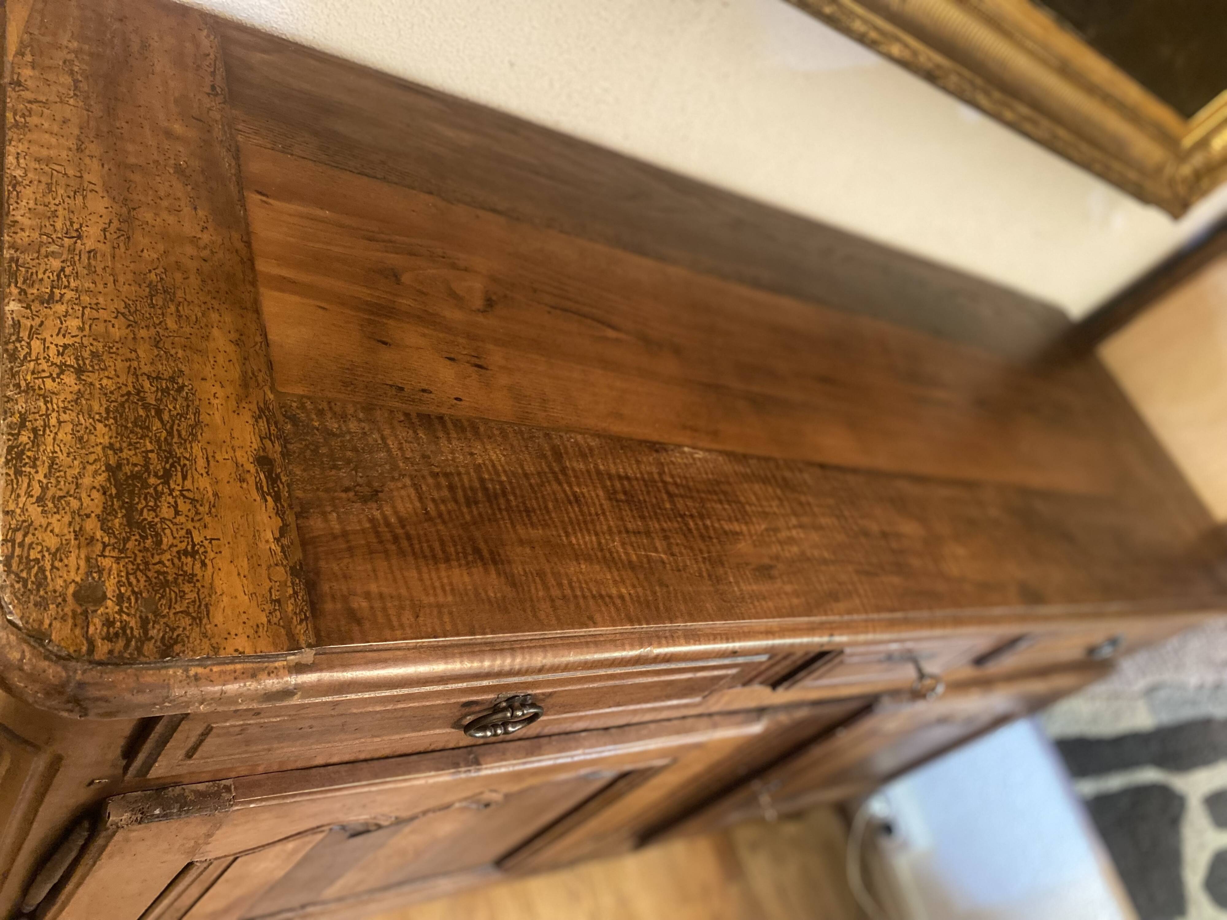 Important Louis XV style walnut sideboard.