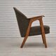 Fauteuil danois, meuble en tissu laine/coton, bois de teck, années 1960