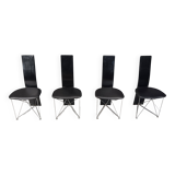 Set of 4 Concorde Dining Chairs with Leather Seats by Torstein Flatøy for Bahus