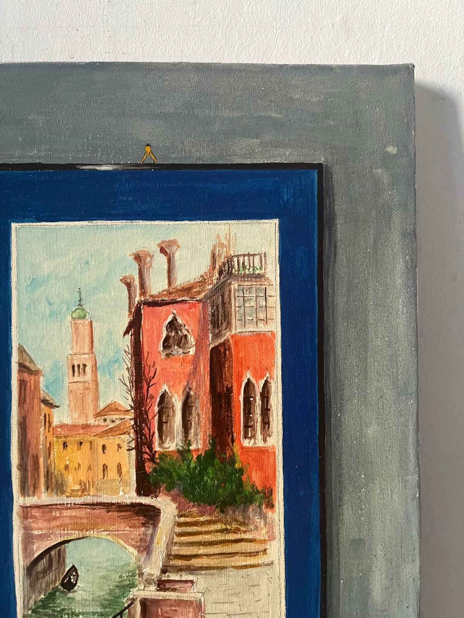 Still life with wine and painting, signed