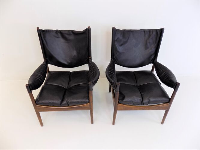 Ensemble de 2 fauteuils en cuir Modus pour Søren Willadsen, Kristian Vedel