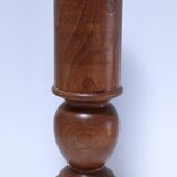 Vintage solid oak lamp base stamped H.44 cm