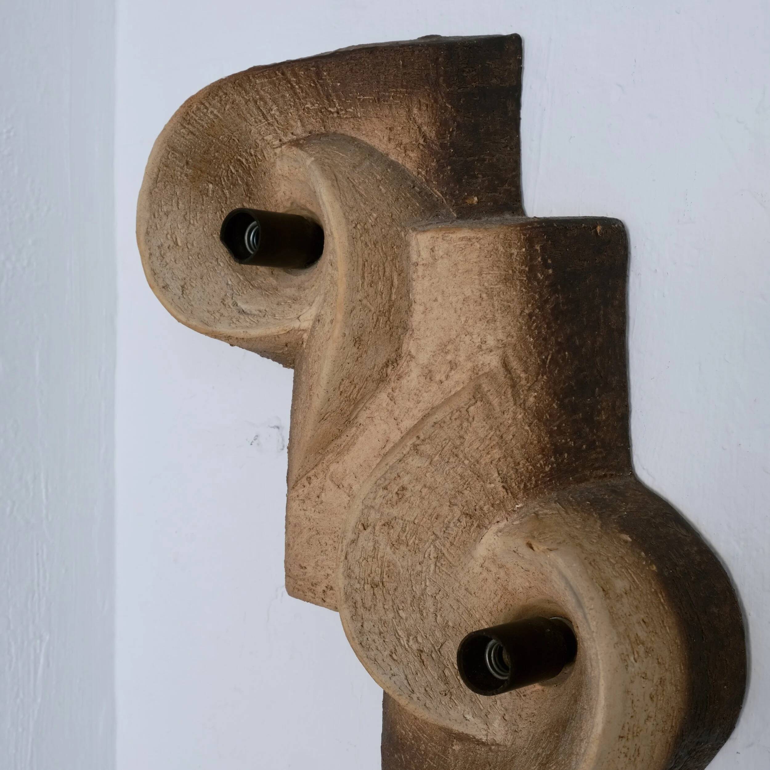 Brutalist ceramic wall sconce | Netherlands | 1960s