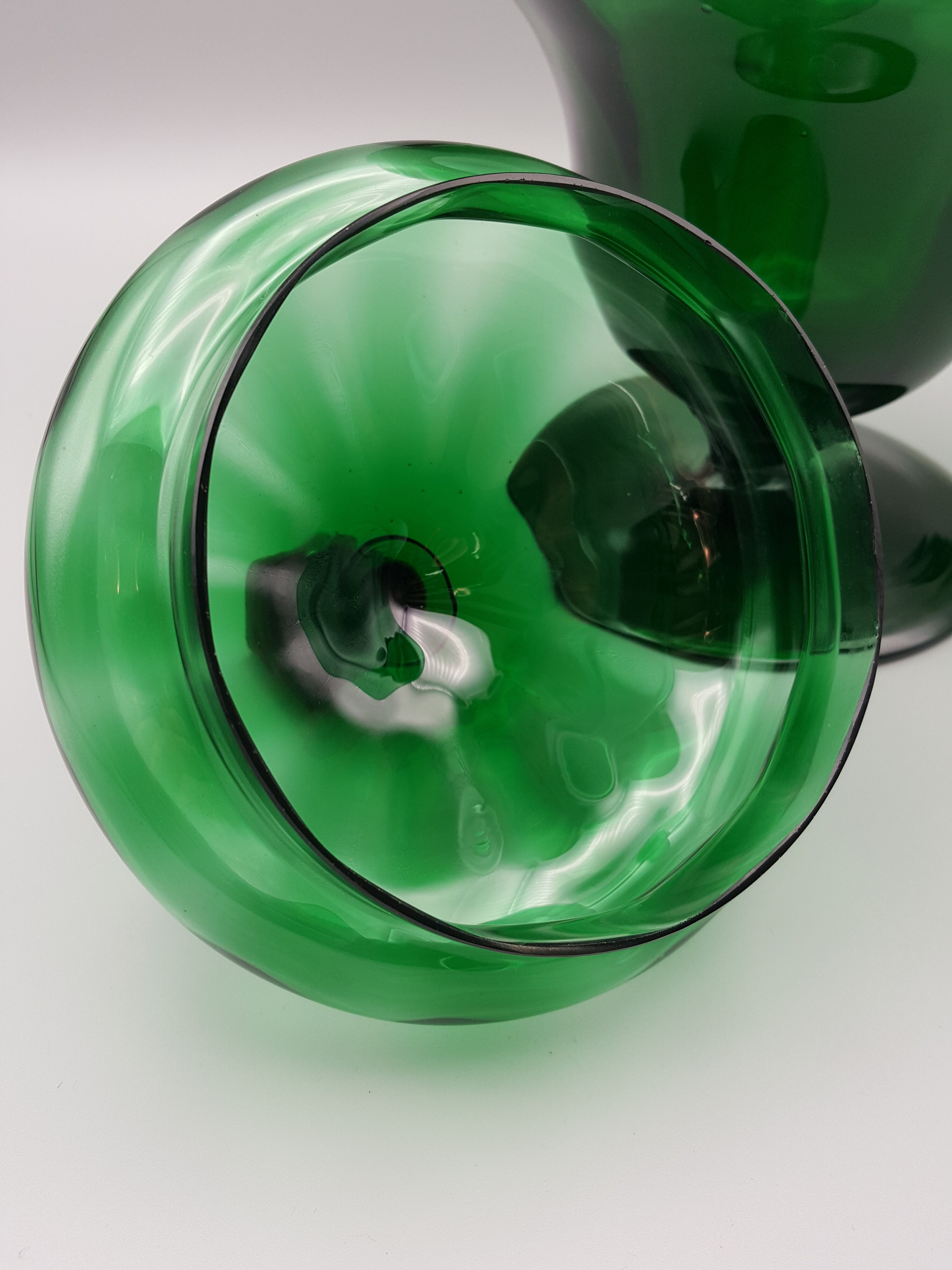 Old candy glass blown 35 cm high