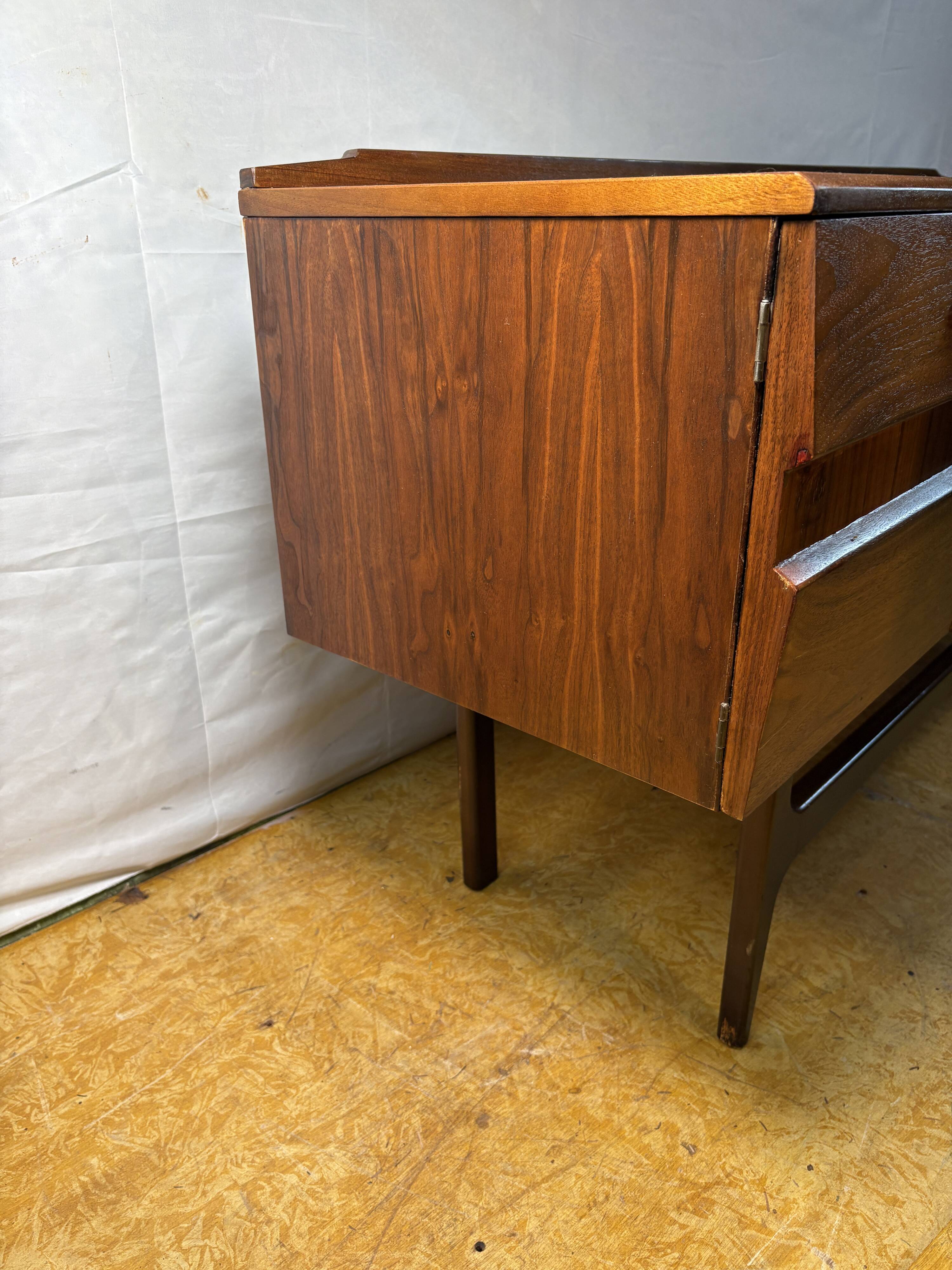 Mid-Century Retro Vintage Walnut Sideboard by Meredew 1960s  Sleek Design