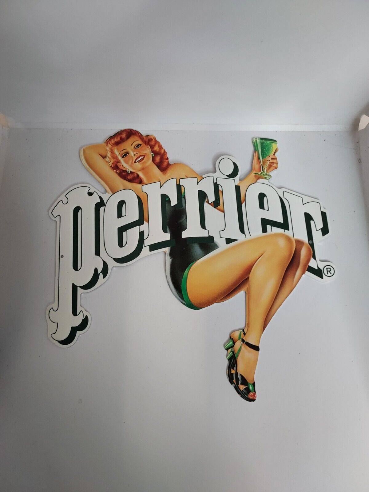 PERRIER pin up advertising plaque