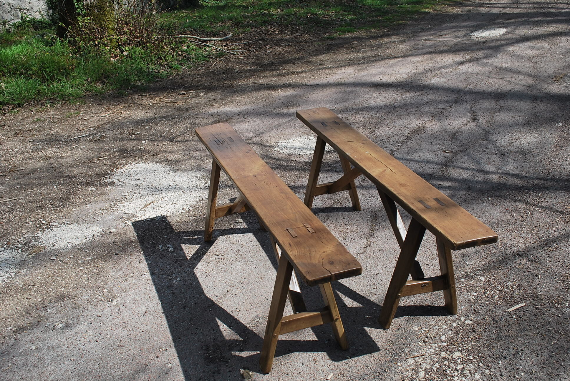 Pair of vintage bench