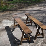 Pair of vintage bench