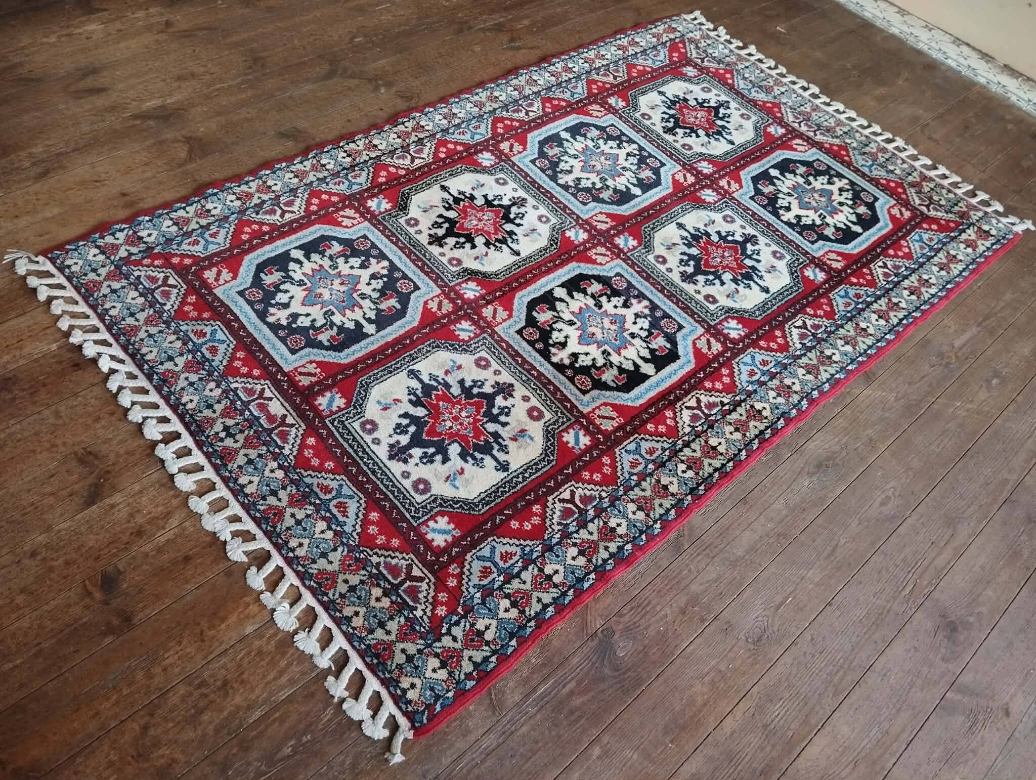 Handmade Berber Carpet Fes 207x124cm