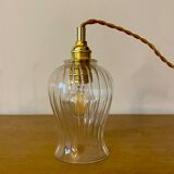 Vintage glass tulip lamp