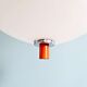 Suspension Space Age en opaline blanche, Massive, 1970