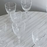 Set of 8 crystal wine glasses