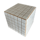 Beige white mosaic cube 30cm x 30cm tiled
