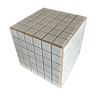 Beige white mosaic cube 30cm x 30cm tiled