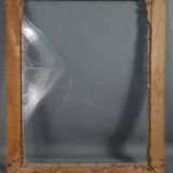 Old frame gilded stucco wood 56x46.5 cm, foliage 50.4x38.4 cm + old glass SB