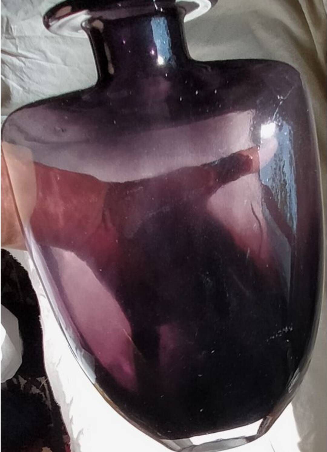 Vintage Amethyst Shoulder Vase design Kjell Engman for Kosta Boda
