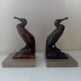 Pelican bookend signed Frecourt