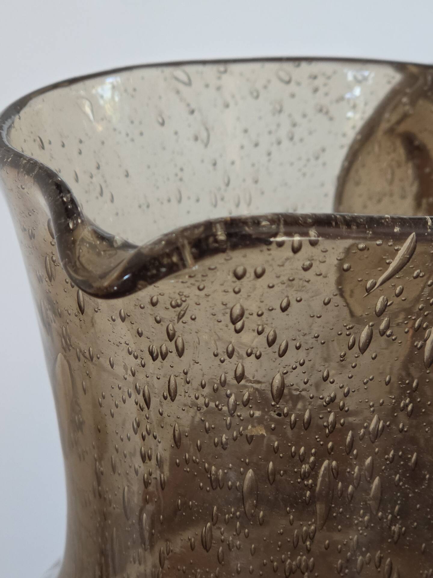 Pichet carafe verre bulle biot vintage