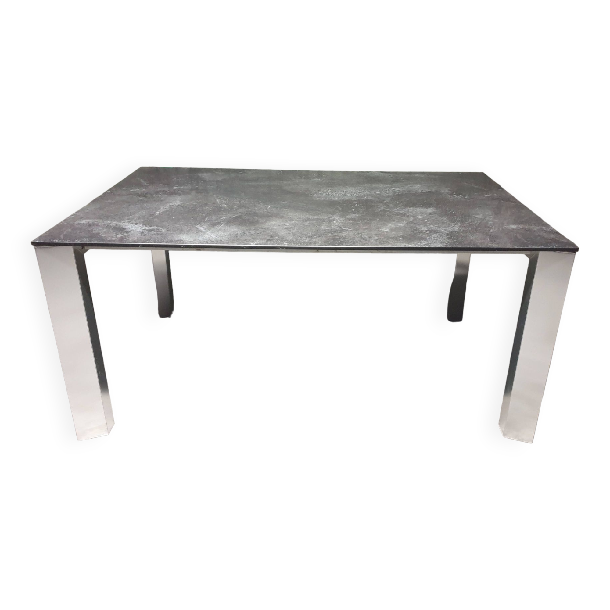 Stainless steel and ceramic dining table 2000