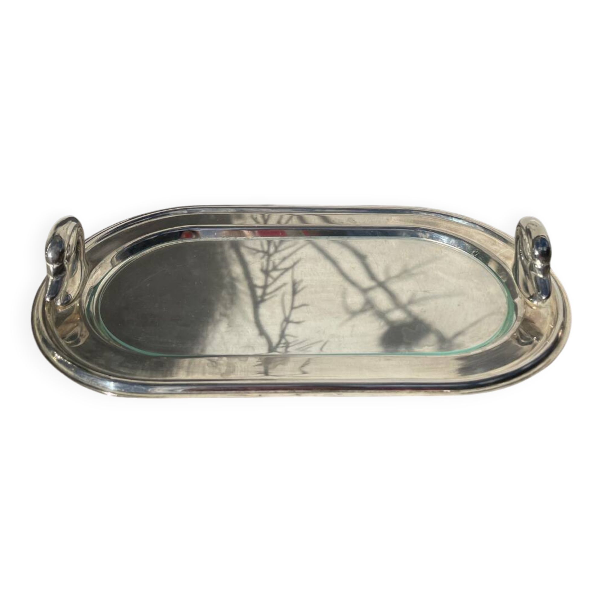 Silver-plated duck foie gras dish