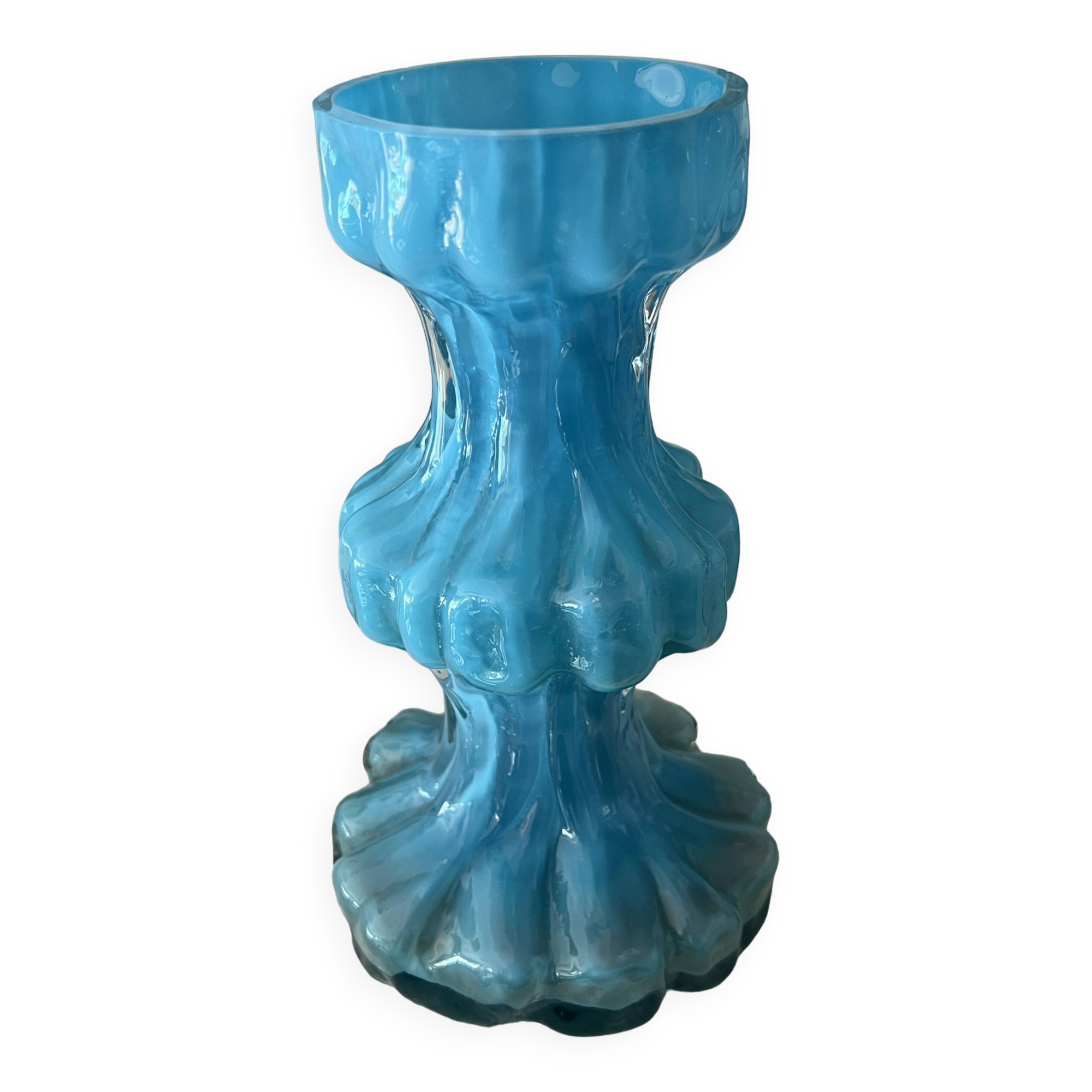 Clichy glass vase - vintage 20th century