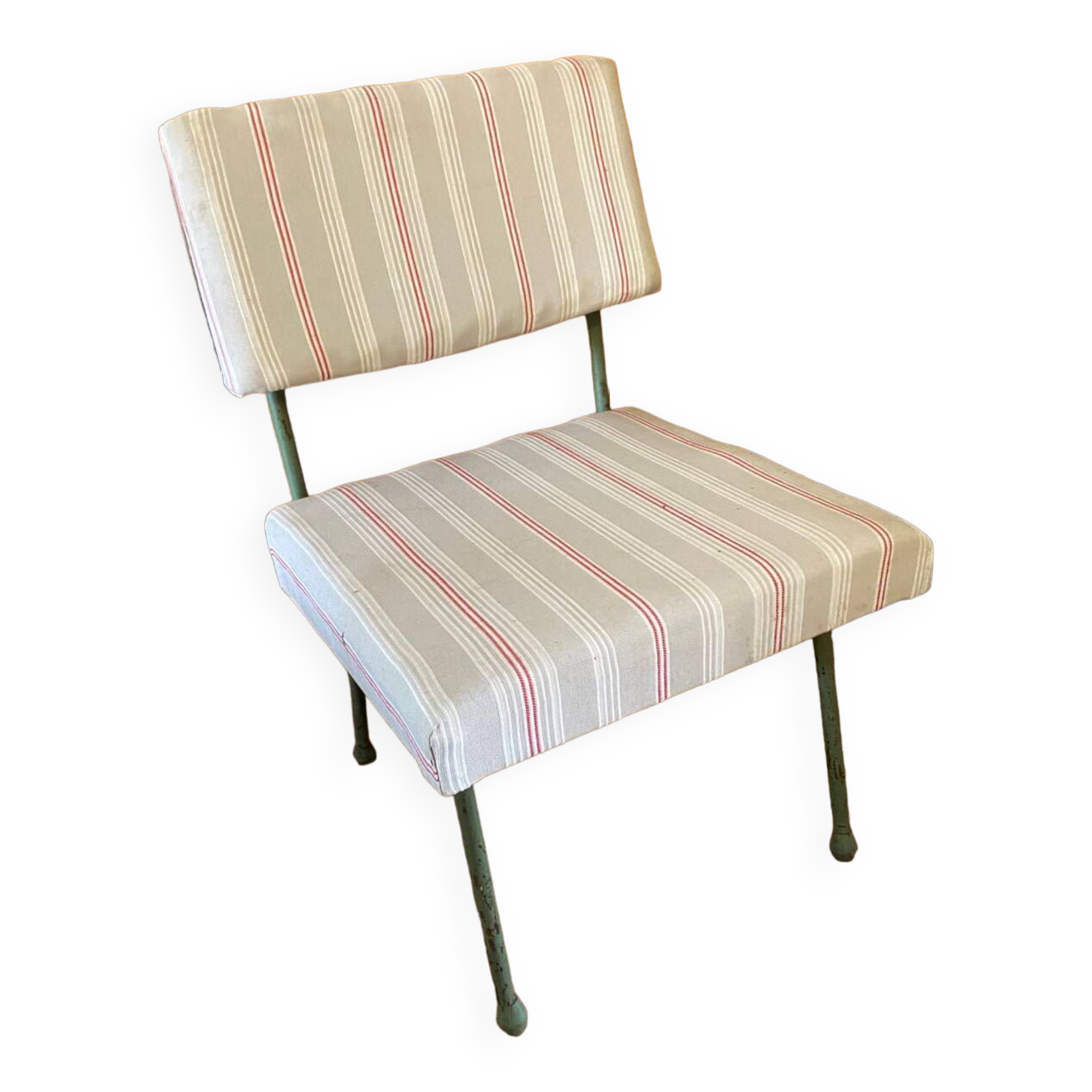 Industrial metal armchair