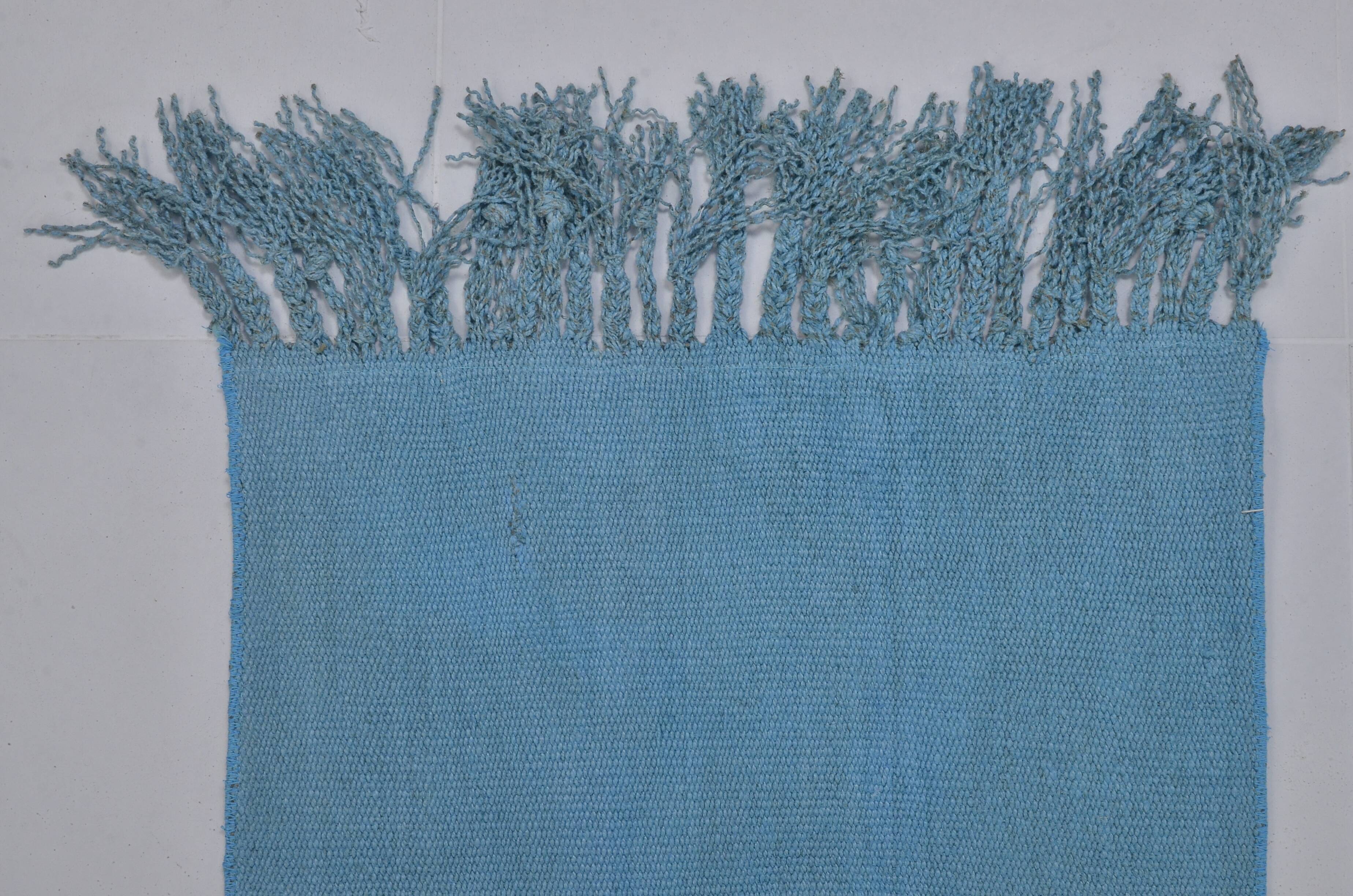 Blue Vintage handmade Hemp Runner sku 3911