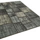 Handmade Turkish Overdyed 176 cm x 242 cm Black Patchwork Carpet