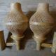 Pair of Balinese wicker sconces