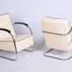 Bauhaus Leather FN21 Armchairs from Mücke-Melder, Czech, 1930s, Set of 2