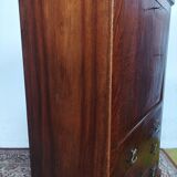 Louis Philippe secretary in oak and burr walnut