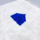 Authentic Beni Ouarain Berber rug with Majorelle blue patterns, 1.55 x 1.05 m