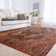 Persian living room carpet entirely handmade "Ghomseh" 330x217cm
