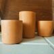 3 terracotta pencil pots