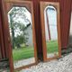Duo of art deco mirrors on old 70x160 cm cabinet doors