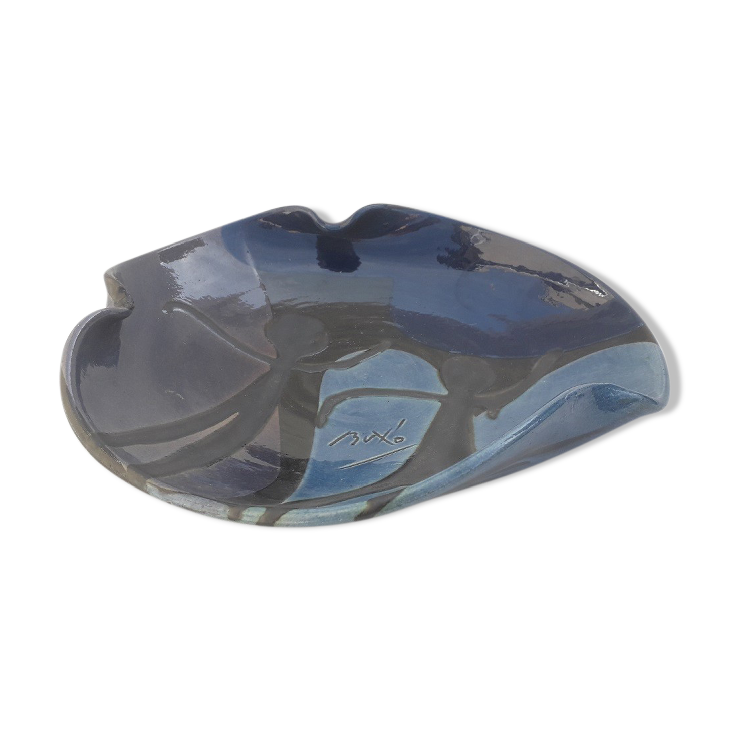 Signed ceramic plate