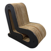 Sculpted cardboard & plywood lounge chair, 1990’s