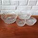 Vintage glass dessert service, bowls and serving dish.
