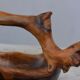 Fruit basket in olive tree sculpture Brutaliste