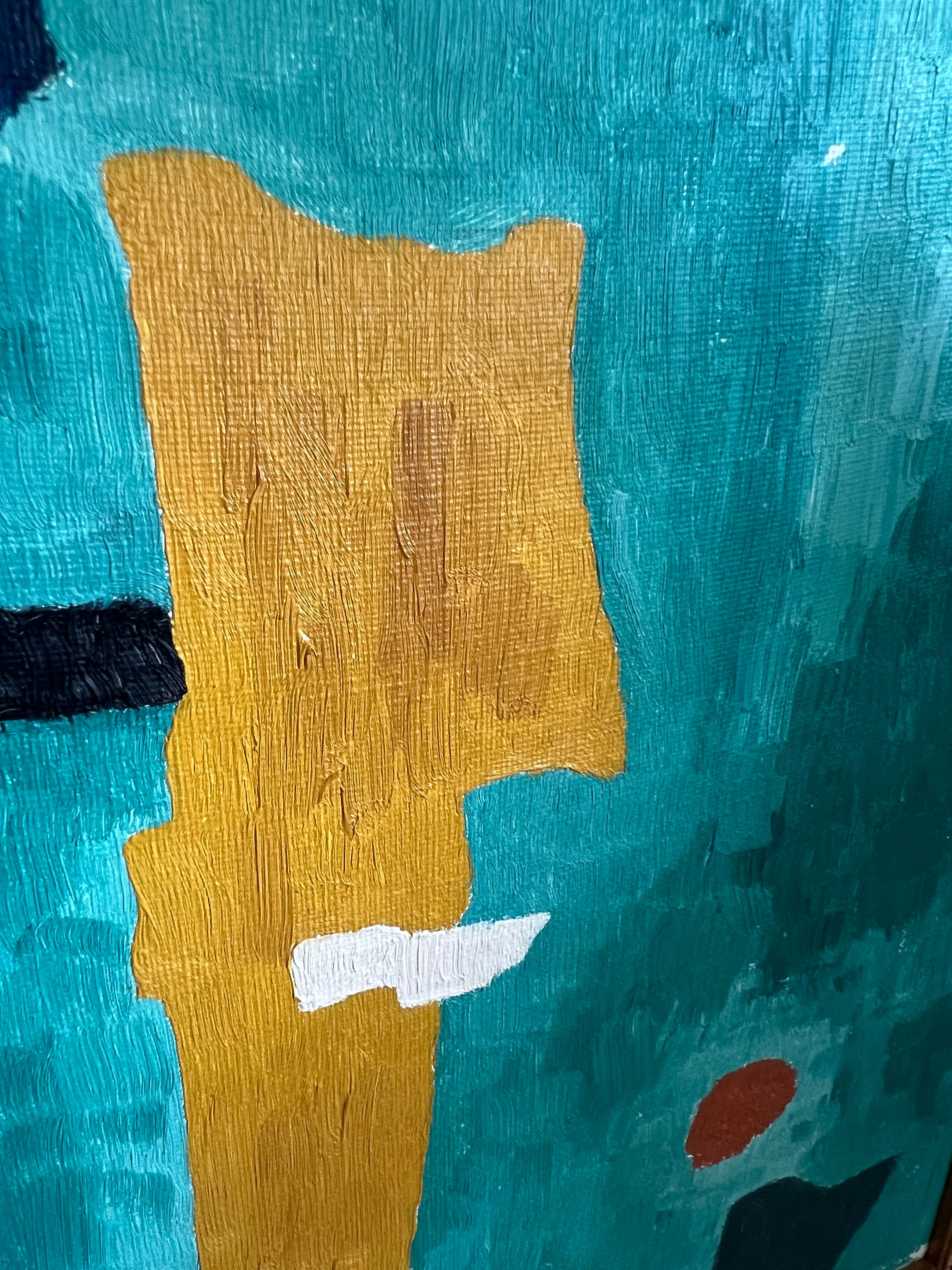 Painting painting with gilded frame, handmade, unique piece