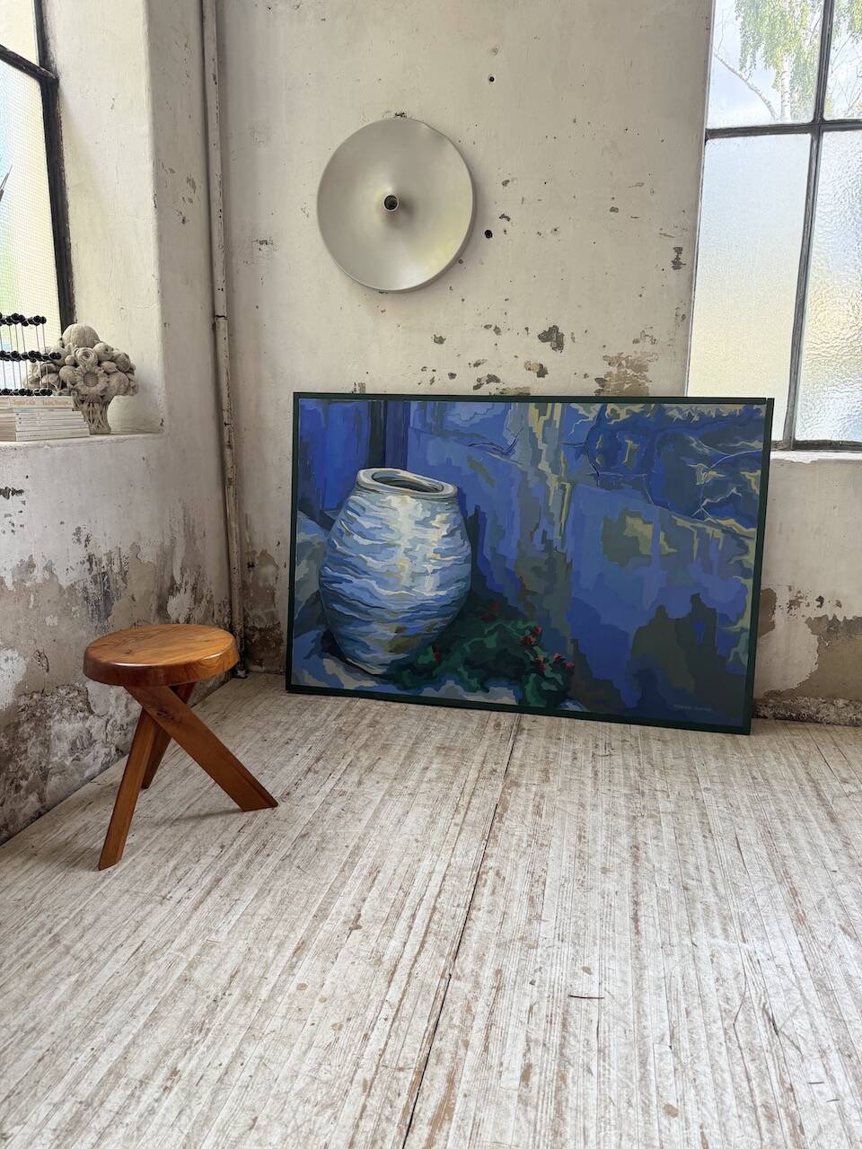 Saunière Audouze XL blue jar painting