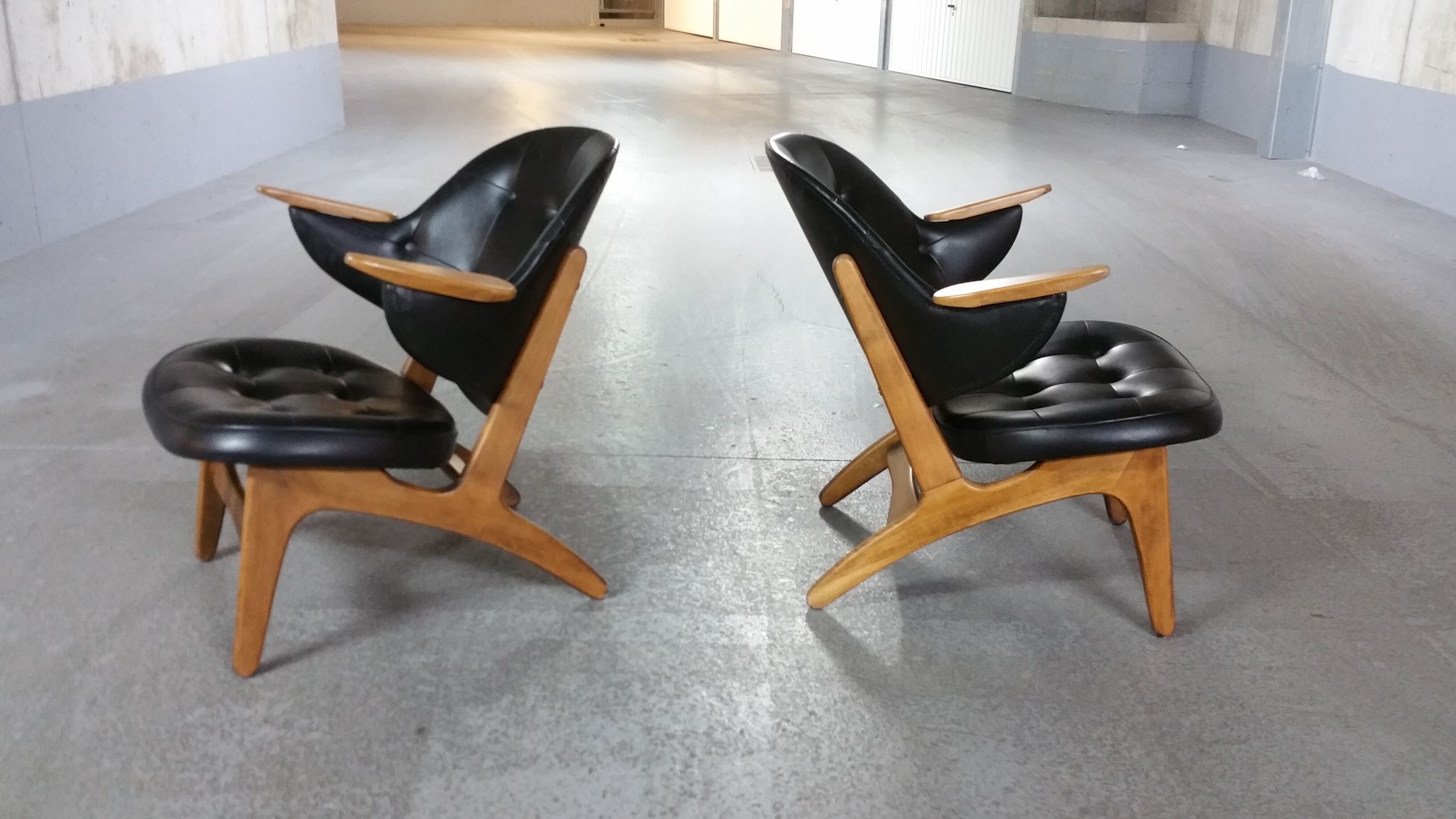 Chair cocktail Danish of Carl Edward Matthes Scandinavian vintage 50-60 years