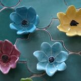 Set of 10 floral ceramic bowls, Bagnoles de l'Orne – years